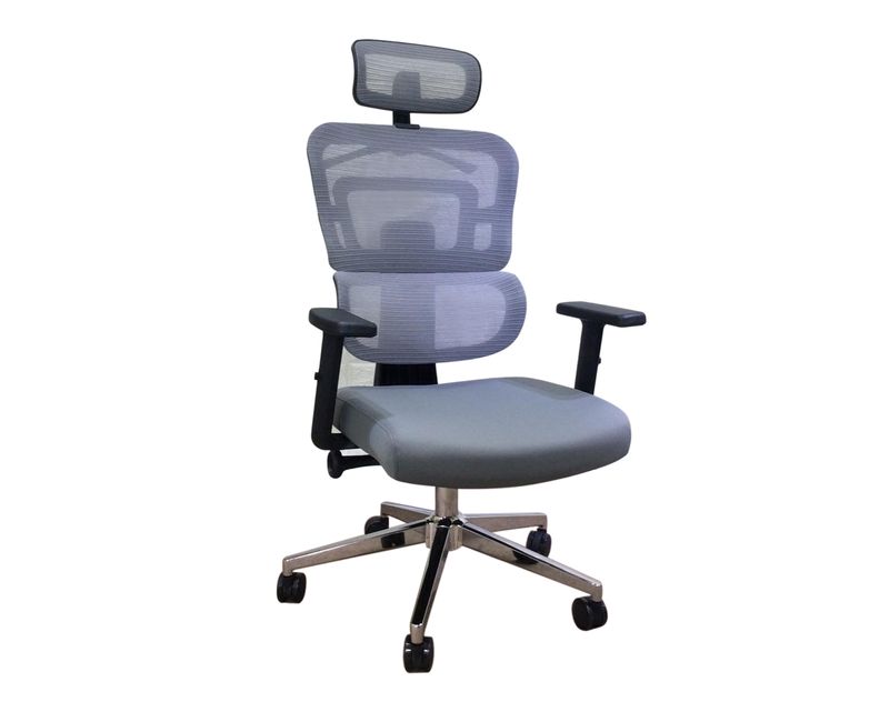 Ofix Korean-A22 High Back Mesh Chair (Grey,  Black)
