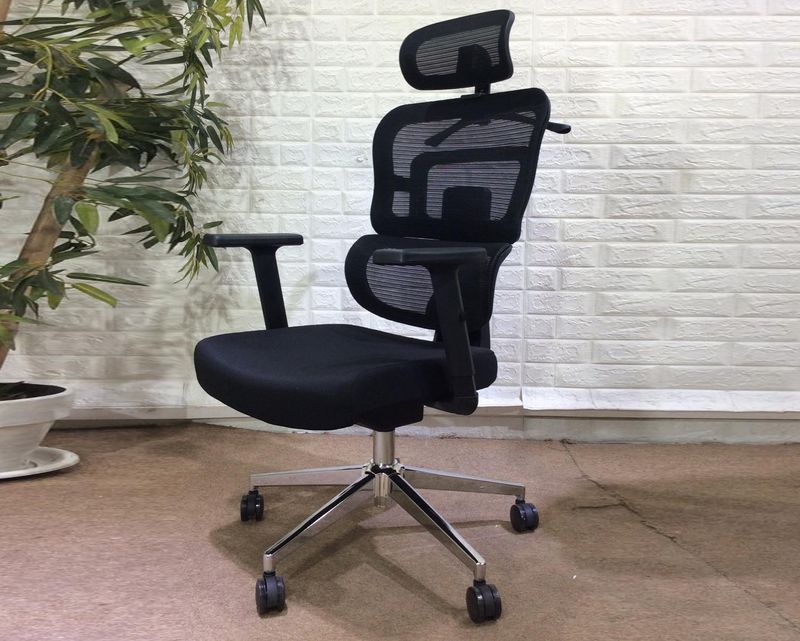 Ofix Korean-A22 High Back Mesh Chair (Black, Grey)