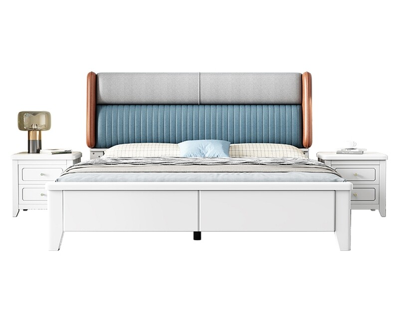 Flotti Dorcas Solid Thailand Rubberwood Bed Frame (Double) (Side Drawers Are Not Included)