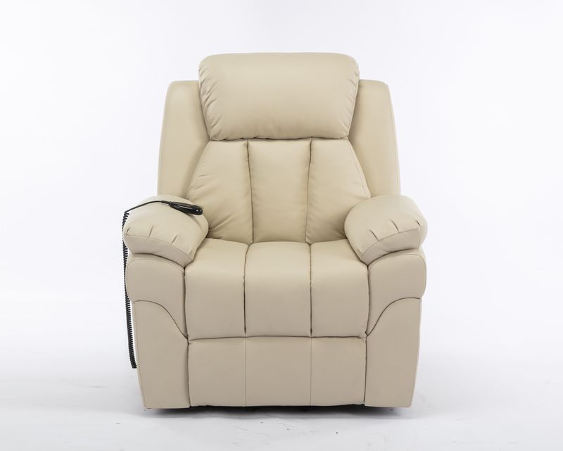 Flotti Prisca Lift-Recliner Electric Sofa (PU Beige, PU Black)