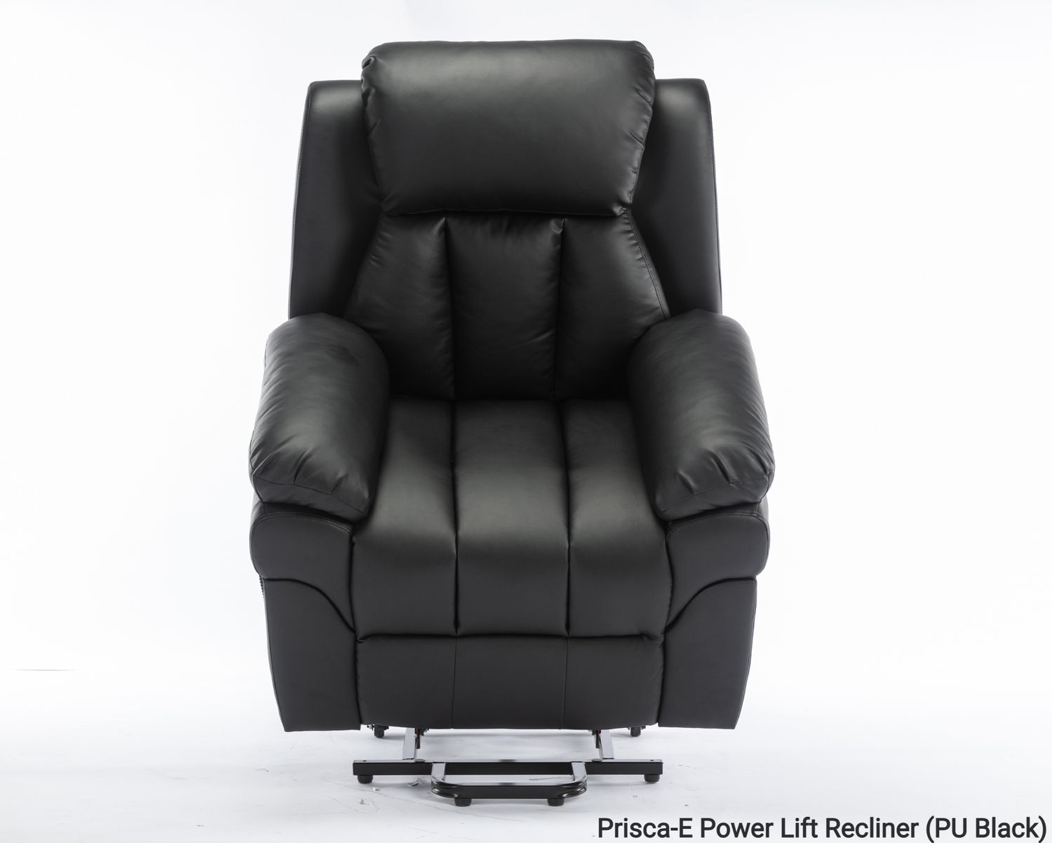 Flotti Prisca Lift-Recliner Electric Sofa (PU Beige, PU Black), Model/ Color: Prisca-E Power Lift Recliner (PU Black)