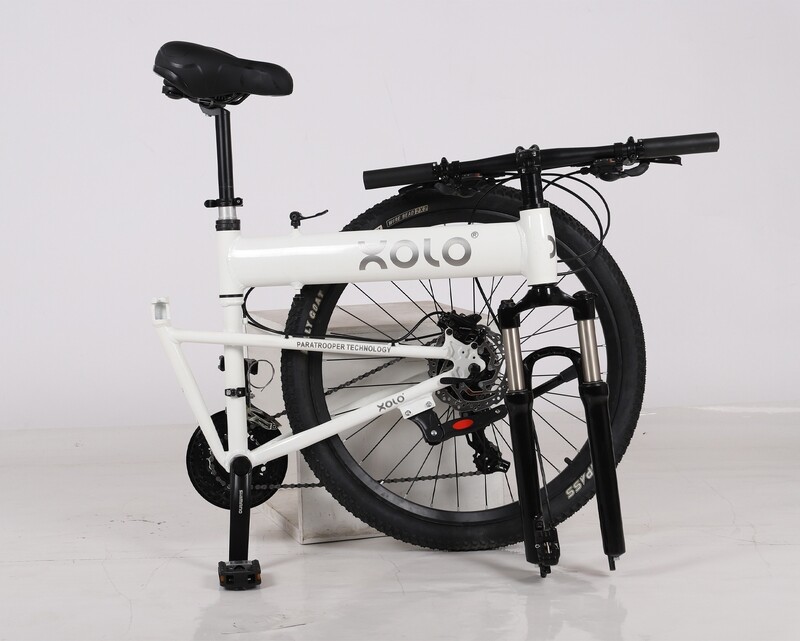 XOLO Folding Mountain Bikes (White, Gray, Blue, Orange)