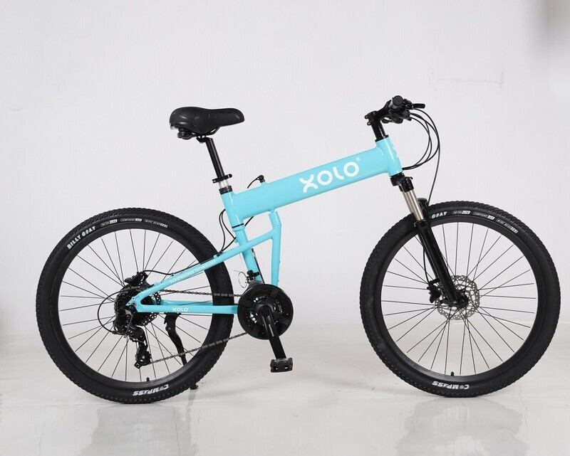 XOLO Folding Mountain Bikes (White, Gray, Blue, Orange)