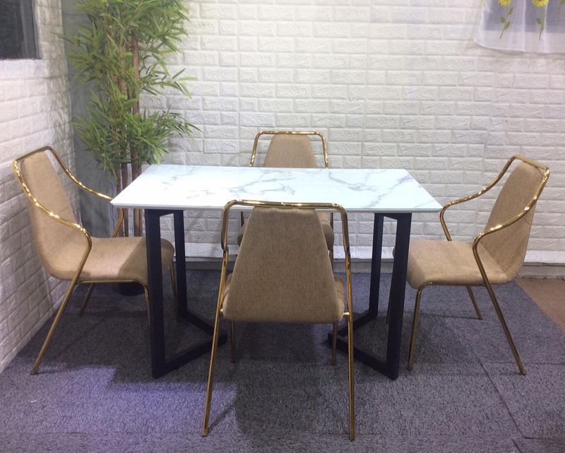 Ofix Scarlet Dining Table + 4Pcs Nori Dining Chair (120x70)