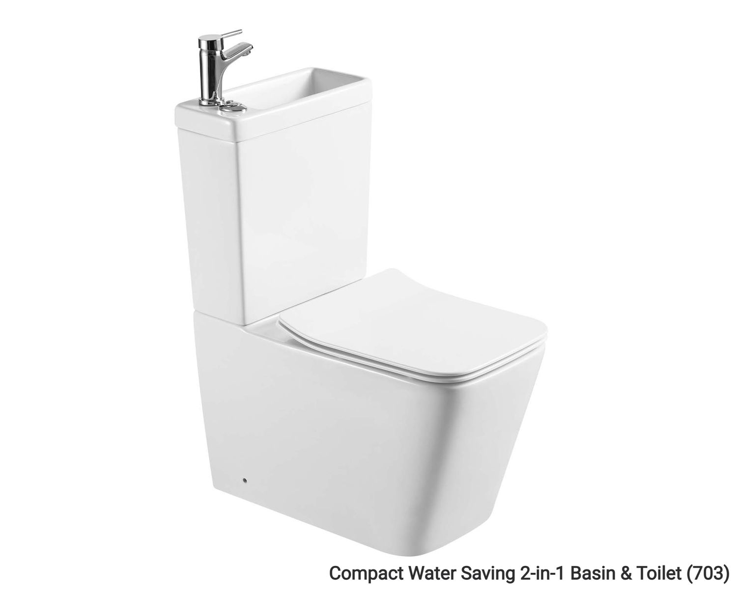 Myke Compact Water Saving 2-in-1 Basin &amp; Toilet, Model No.:: Myke Compact Water Saving 2-in-1 Basin &amp; Toilet (703)