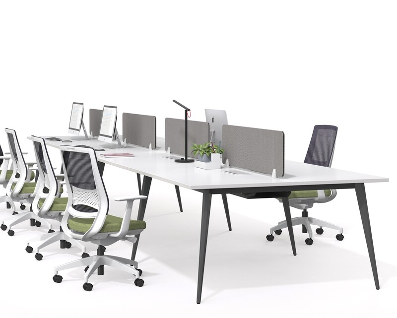 Ofix 800-WS 8 Seaters Workstation Partition (White, Walnut)