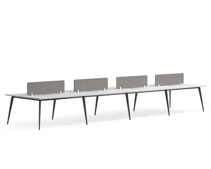 Ofix 800-WS 8 Seaters Workstation Partition (White, Walnut)