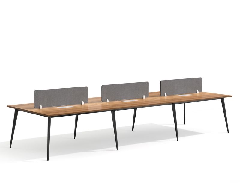 Ofix 600-WS 6 Seaters Workstation Partition (Walnut)