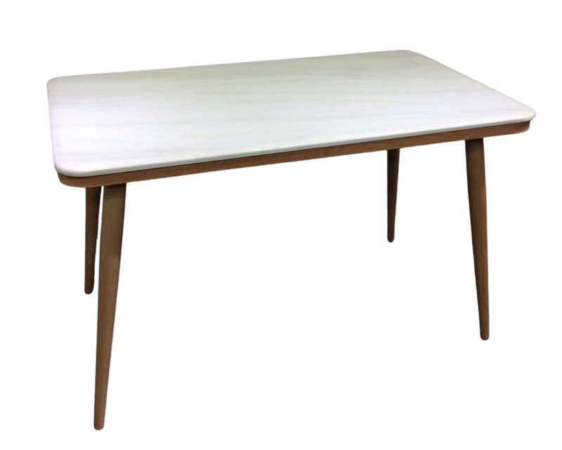 Ofix Clarette Dining Table Marble Top Metal Leg (120*70, 140*80) (4 Seater,6Seater) (Beige)