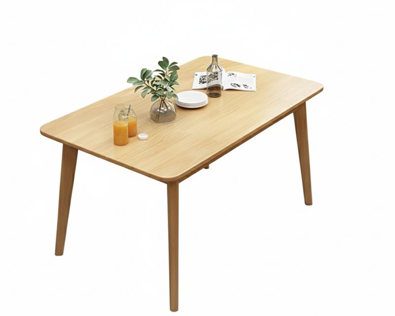 Ofix Ali Solid Thailand Rubberwood Dining Table (130*80, 150*80) (Natural Wood)