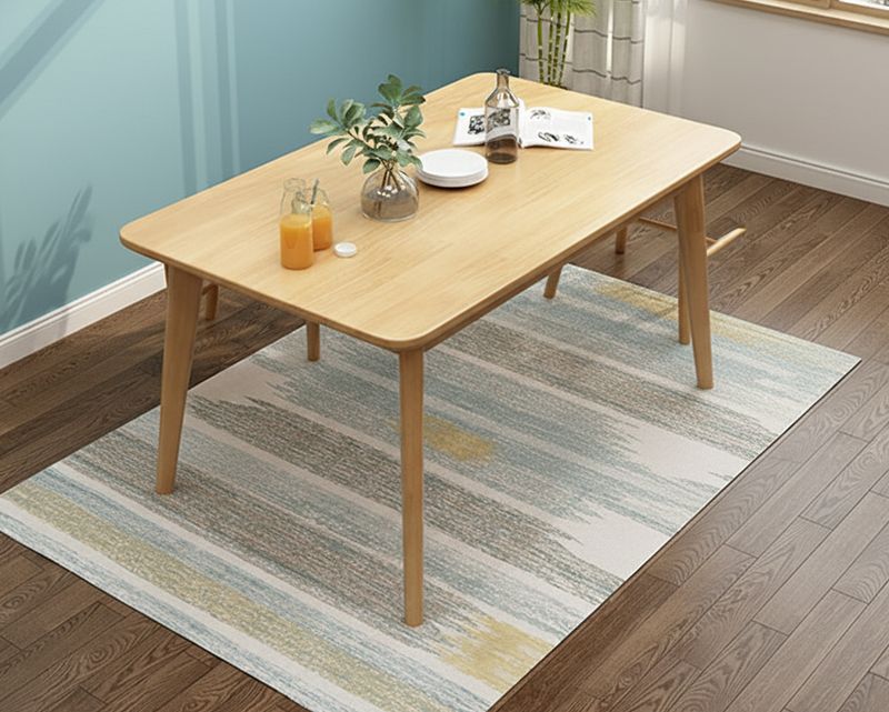 Ofix Ali Solid Thailand Rubberwood Dining Table (130*80, 150*80) (Natural Wood, Teakwood)