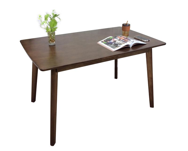 Ofix Ali Solid Thailand Rubberwood Dining Table (130*80, 150*80) (Natural Wood, Teakwood)