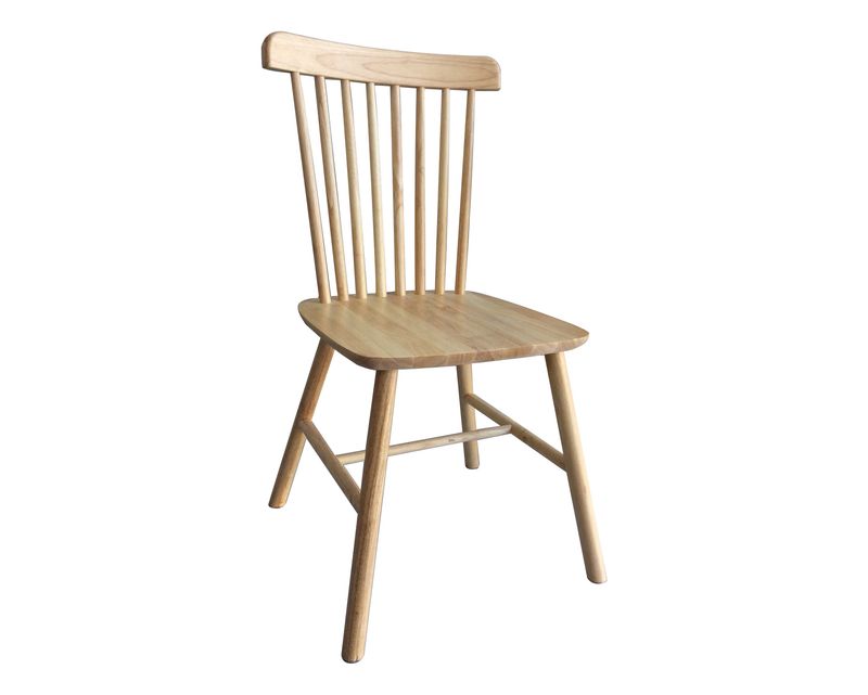 Ofix Ali Solid Thailand Rubberwood Dining Chair (Natural Wood, Teakwood)