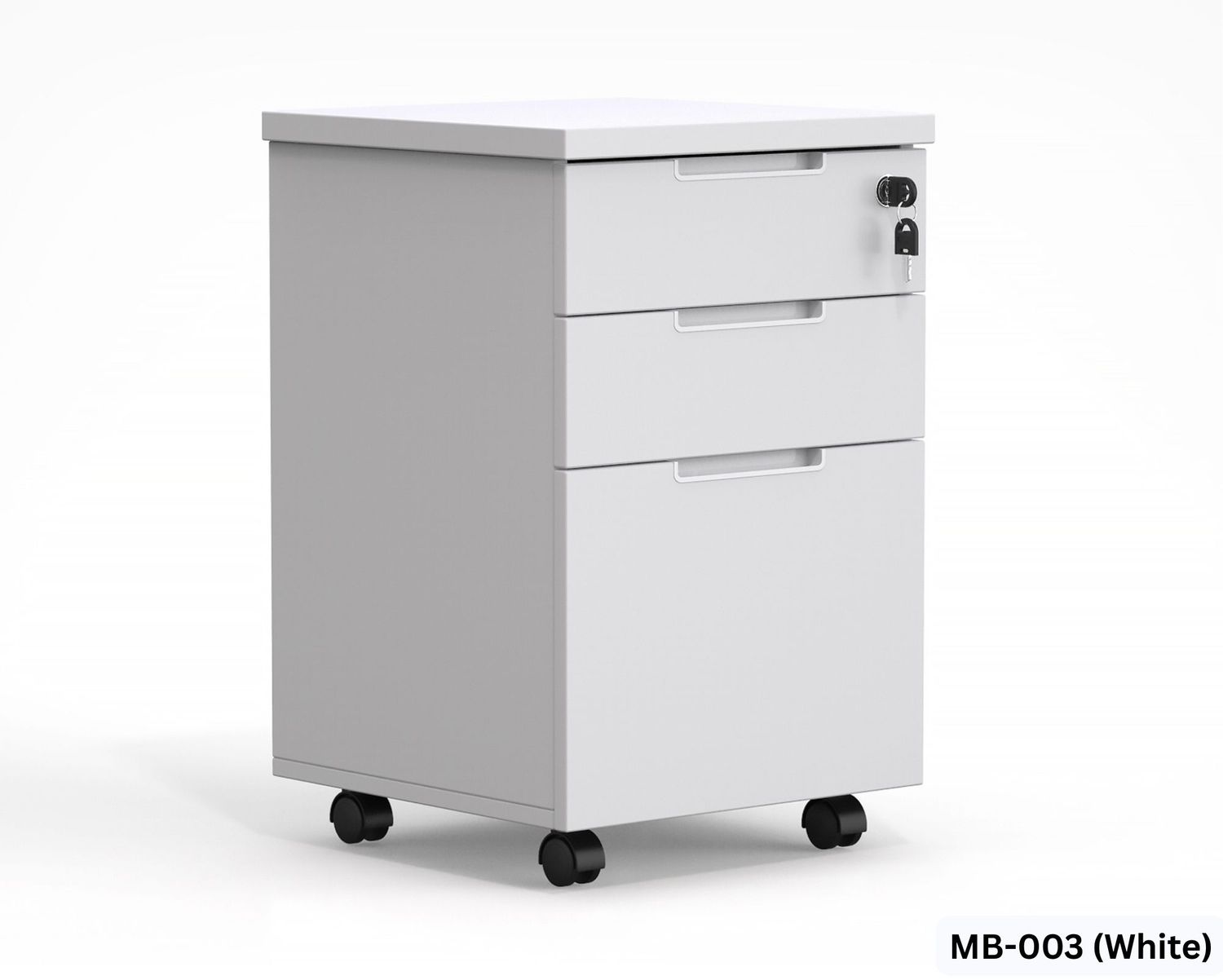 Ofix MB-003 / Mobile Pedestal 3 Drawer (White), Model: MB-003 (White)