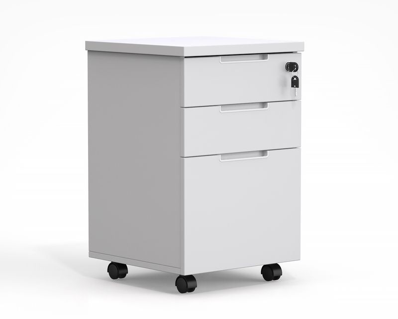 Ofix MB-003 / Mobile Pedestal 3 Drawer (Walnut, White)