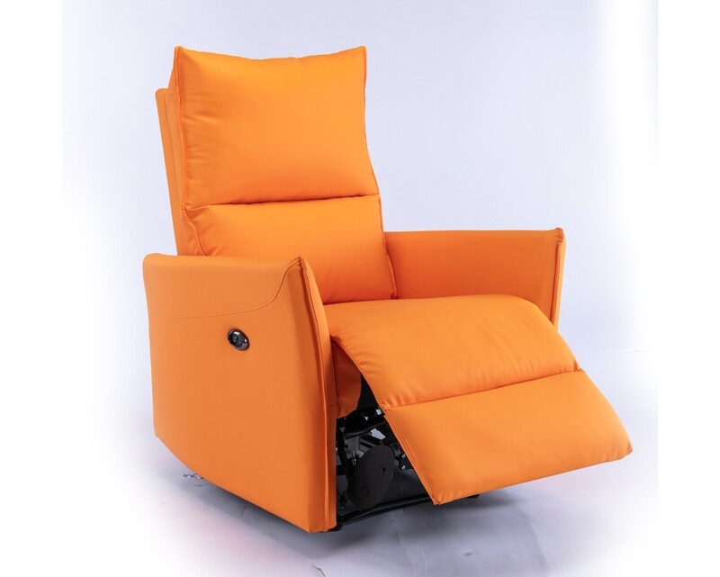 Flotti Alva M/E Scratch-Resistant (Manual Recliner/ Power Recliner) (Orange, Beige)