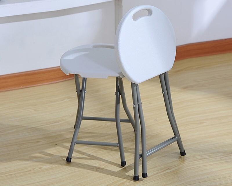 Ofix Folding Stool Steel Leg (White)