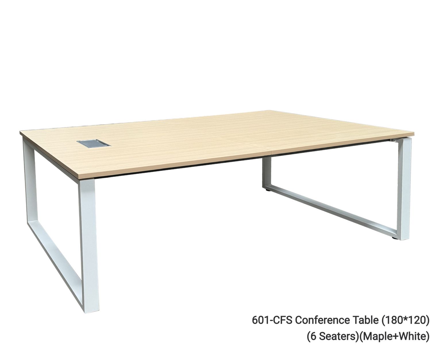 Ofix 6-10 Seaters Conference Table (180*120, 280*120) (Seating Capacity Will Vary Depending on the Chair Width), Model no.:: 601-CFS Conference Table (180*120-6 Seaters) (Maple+White)