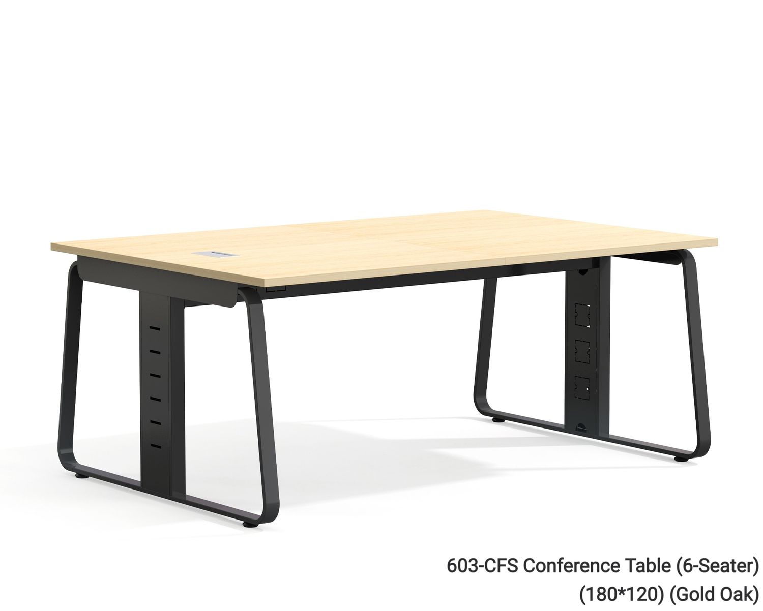 Ofix 6- Seaters / 10 Seaters / 14 Seaters Conference Table (280*120 / 420*120) (Seating Capacity Will Vary Depending on the Chair Width), Model no.:: 603-CFS Conference Table (6-Seater-180*120) (Gold Oak)