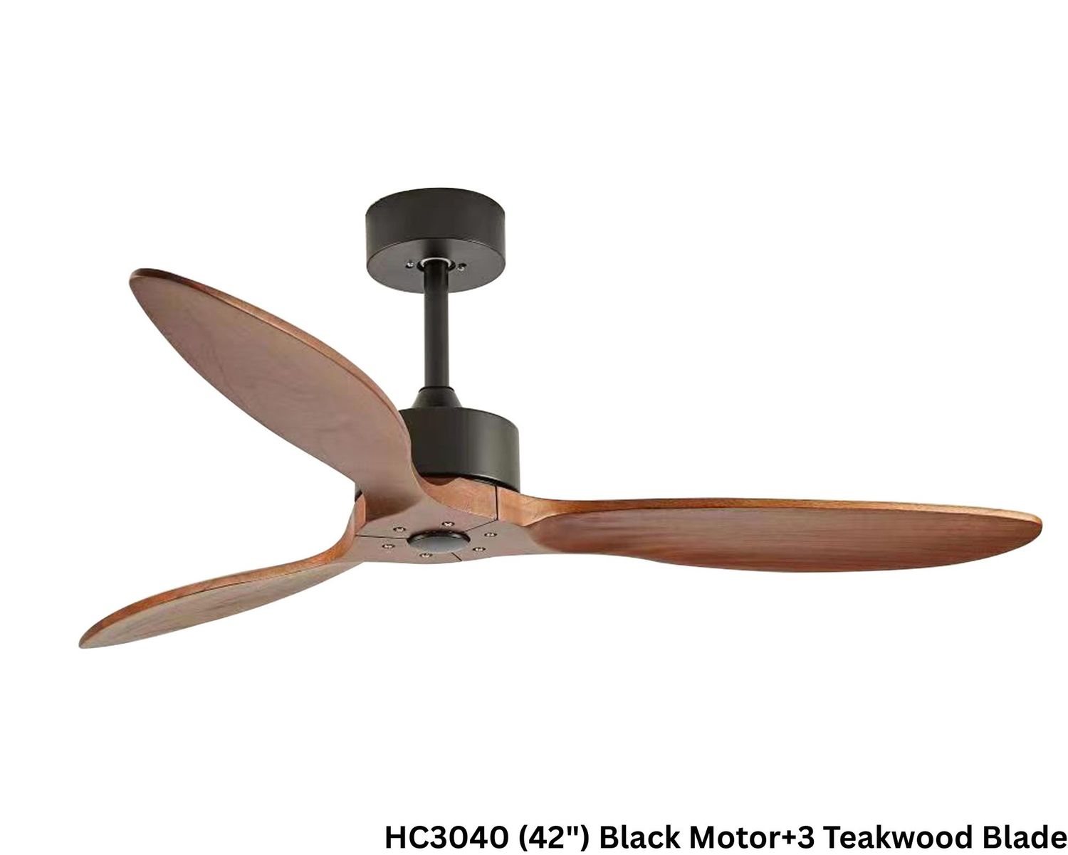 MYKE Ceiling Fan (Ashwood, Teakwood)  (42", 52") (No Lamp) (2 yrs Warranty), Model/ Color: HC3040 (42") Black Motor+Teakwood Blade  (SOLD OUT, PRE-ORDER FOR LATE JUNE)