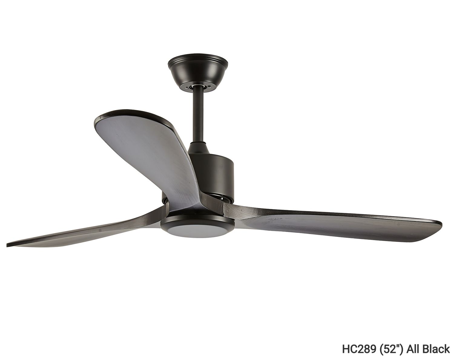 MYKE Ceiling Fan (42", 52") (All Black, Wood, Grey) (No Lamp) (2 yrs Warranty), Model/ Color: HC289 (52") All Black, Add-Ons: None