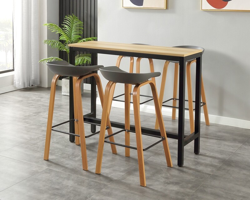 Ofix Tevita Bar Table + 2Pcs. Harris Bar Chair (120*40)
