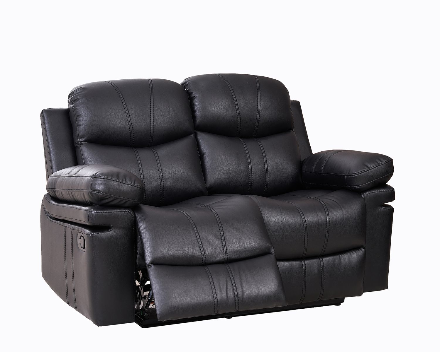 Flotti Amari Love Seat Leather Gel (Manual Recliner/ Power Recliner) (Brown, Black)