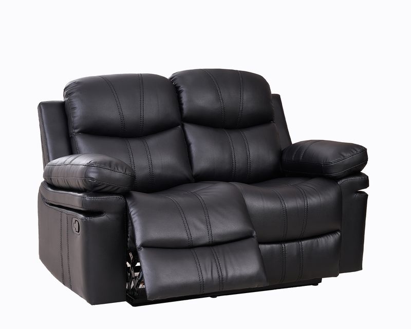 Flotti Amari Love Seat Leather Gel (Manual Recliner/ Power Recliner) (Brown, Black)