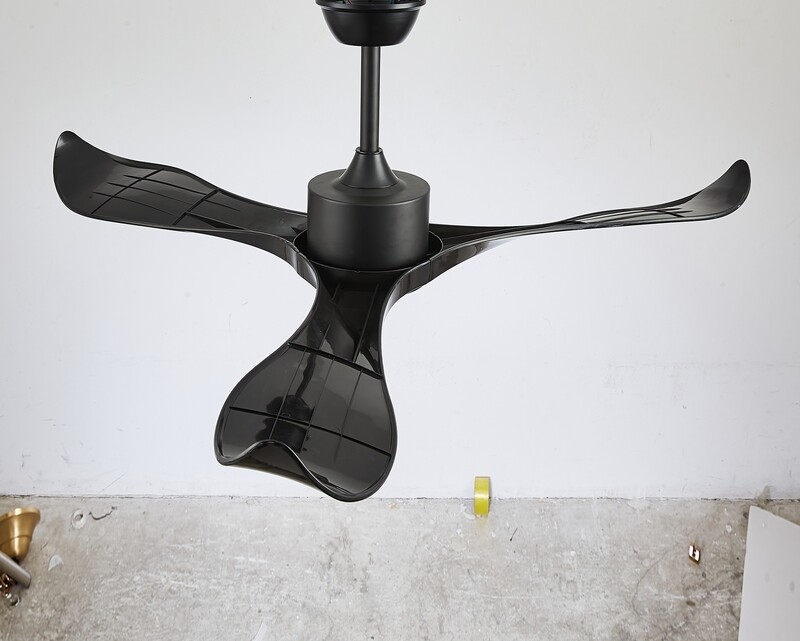MYKE Ceiling Fan Indoor/ Outdoor (52") (Black) (No Lamp) (2 yrs Warranty)