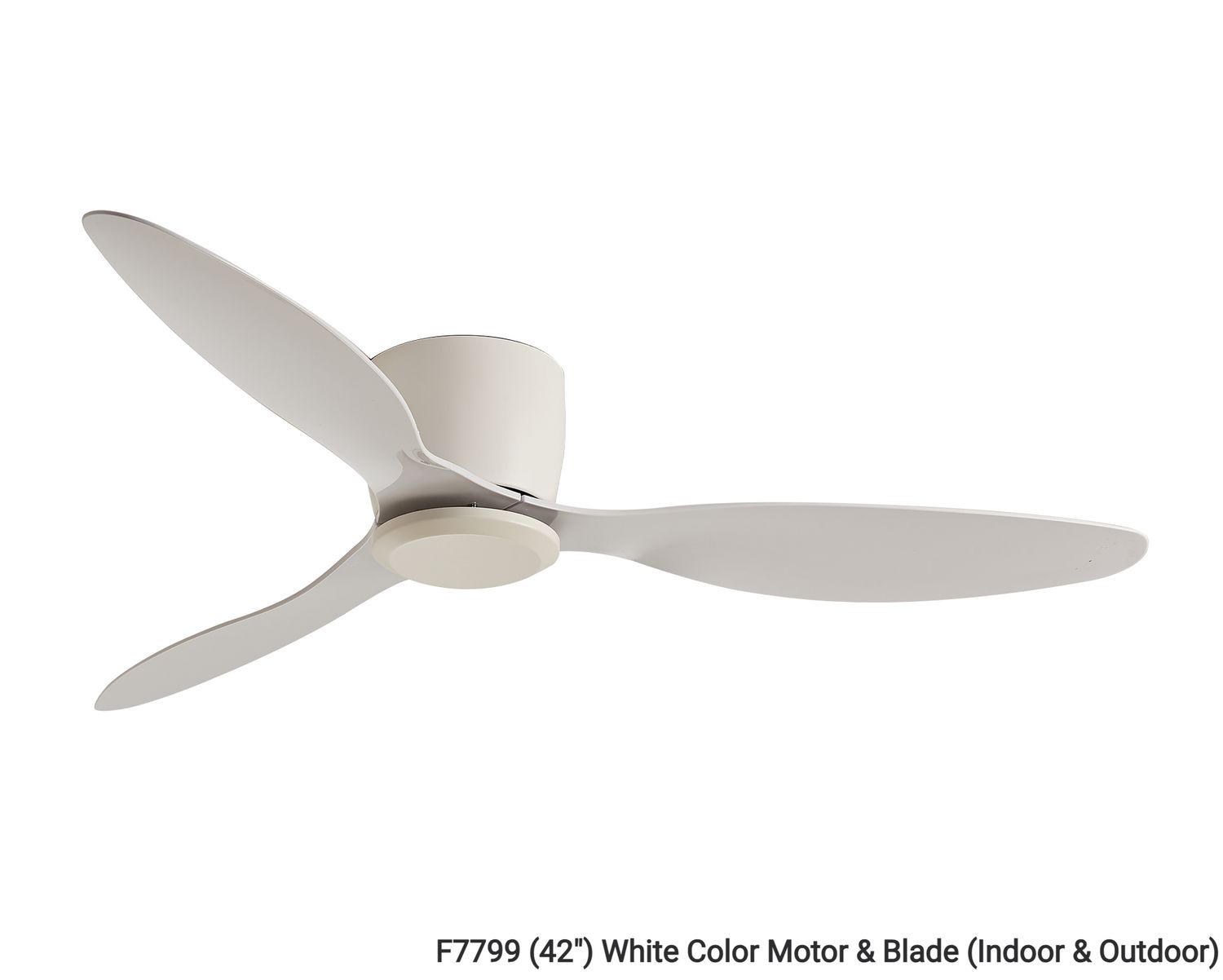 MYKE Ceiling Fan (Indoor &amp; Outdoor) (42", 52") (Black, White) (No Lamp) (2 yrs Warranty), Model/ Color: F7799 (42") White Color Motor &amp; Blade (Indoor &amp; Outdoor)