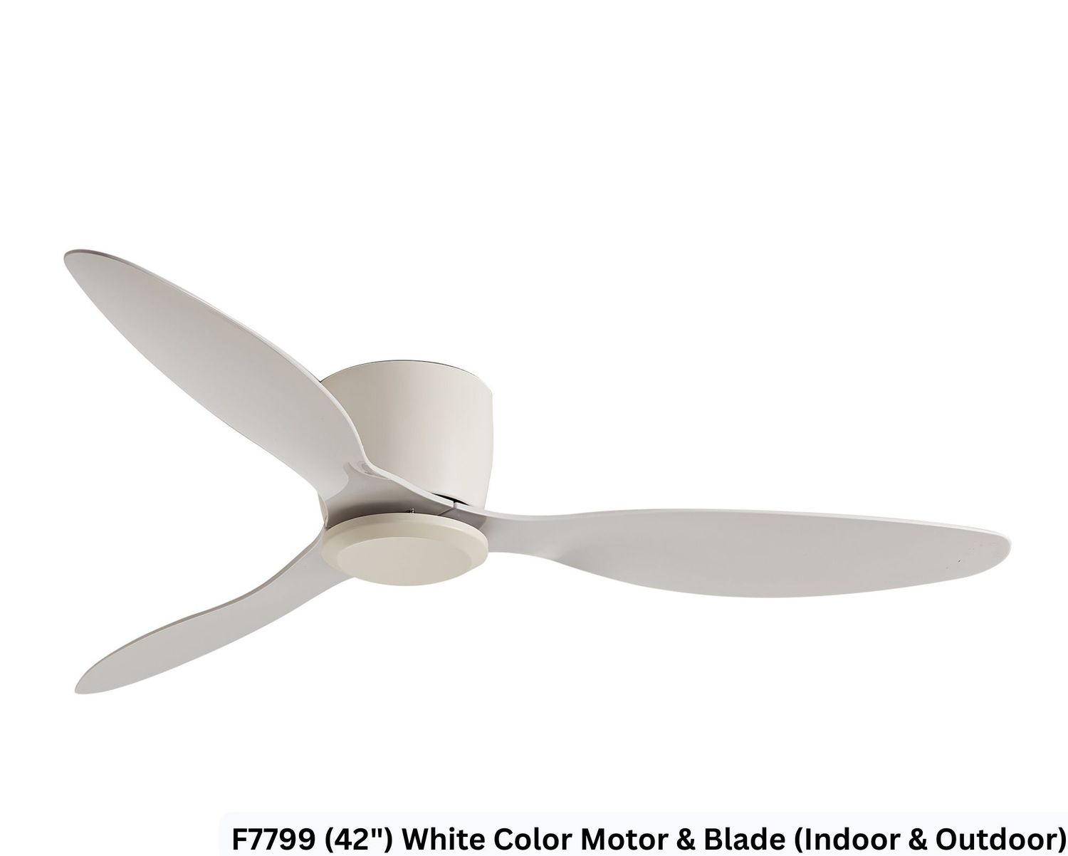 MYKE Ceiling Fan (Indoor &amp; Outdoor) (42") (White) (No Lamp) (2 yrs Warranty), Model/ Color: F7799 (42") White Color Motor &amp; Blade (Indoor &amp; Outdoor)