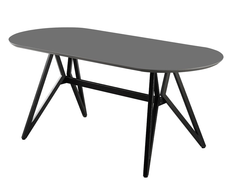 Ofix Severna Dining Table (180*80) (4-6 Seater) (Dark Grey)