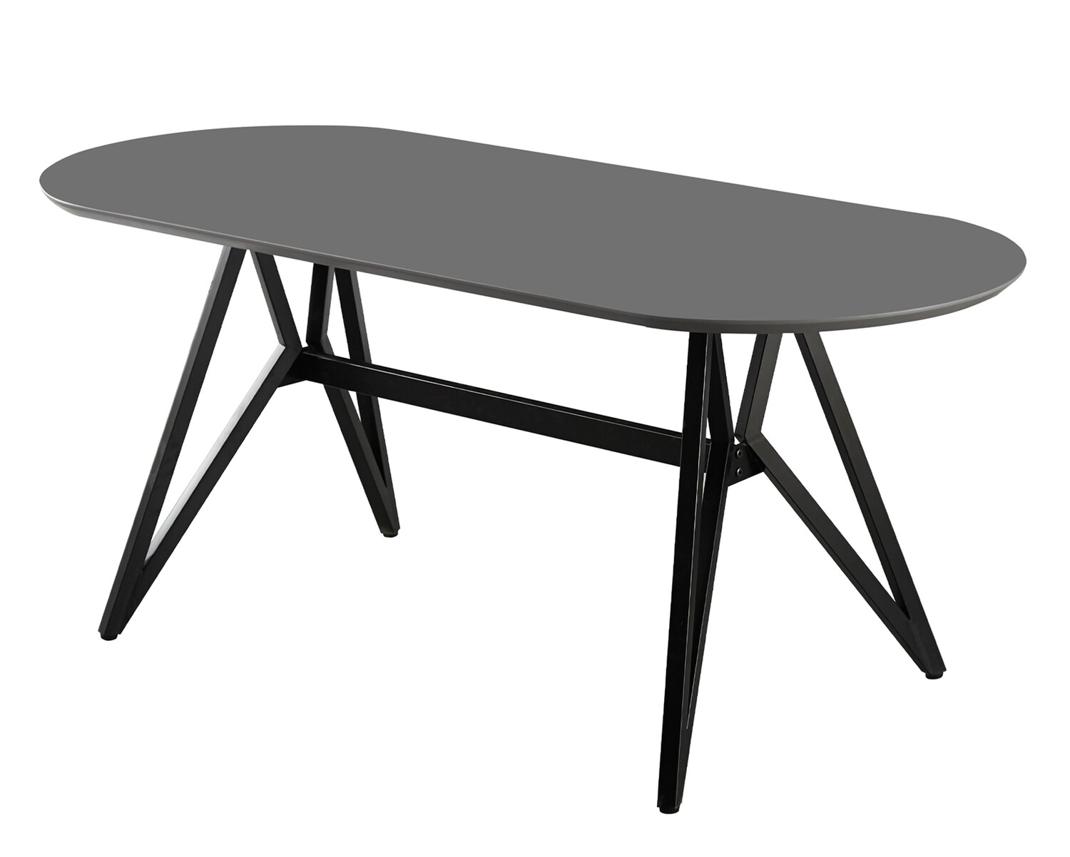 Ofix Severna Dining Table (180*80) (4-6 Seater) (Dark Grey), Option: Severna Dining Table (180*80) (4-6 Seater) (Dark Grey)