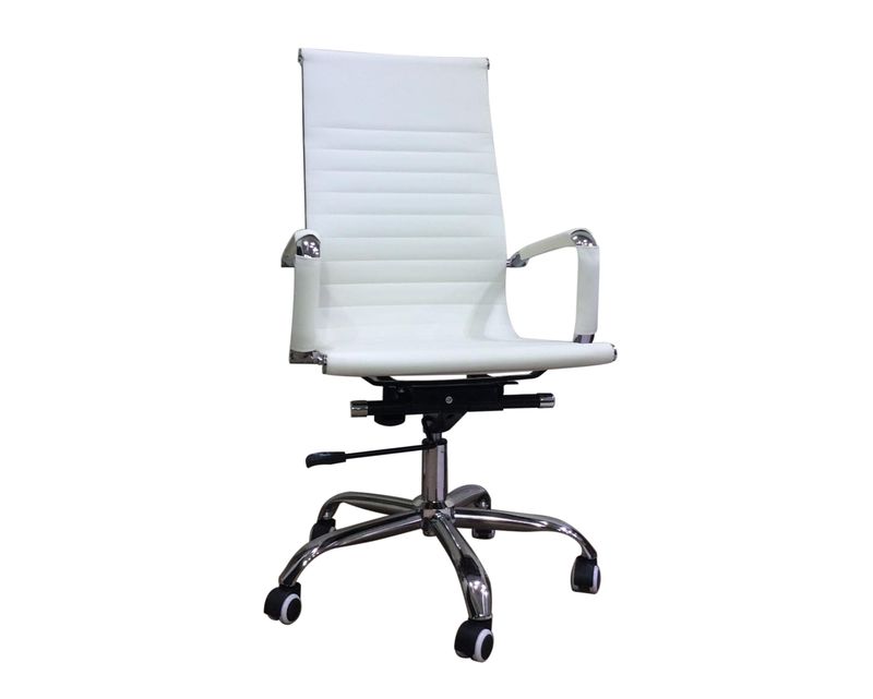 Ofix Premium-636A High Back PU Chair (Brown, White)