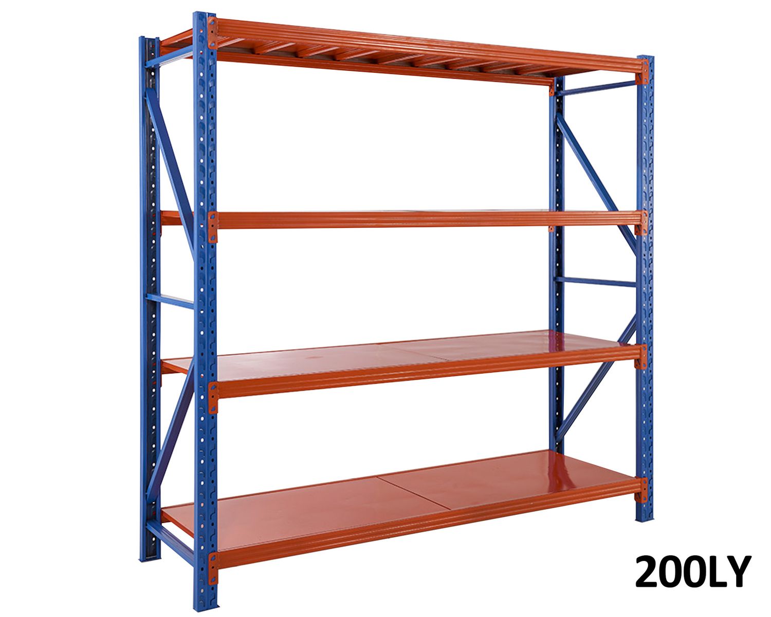 Ofix Heavy Duty 4-Layer Welded Frame Adjustable Boltless Shelves (Blue+Orange), Model: 200LY: 200Kg Per Layer (SOLD OUT, PRE-ORDER FOR LATE JULY)