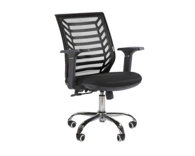 Ofix Deluxe-7 Mid Back Mesh Chair (Orange, Black)