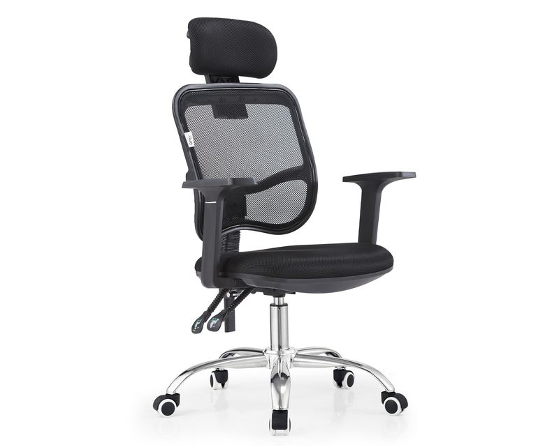 Ofix Deluxe-3 High Back Mesh Chair (Black, Grey)