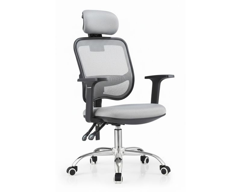 Ofix Deluxe-3 High Back Mesh Chair (Black, Grey)