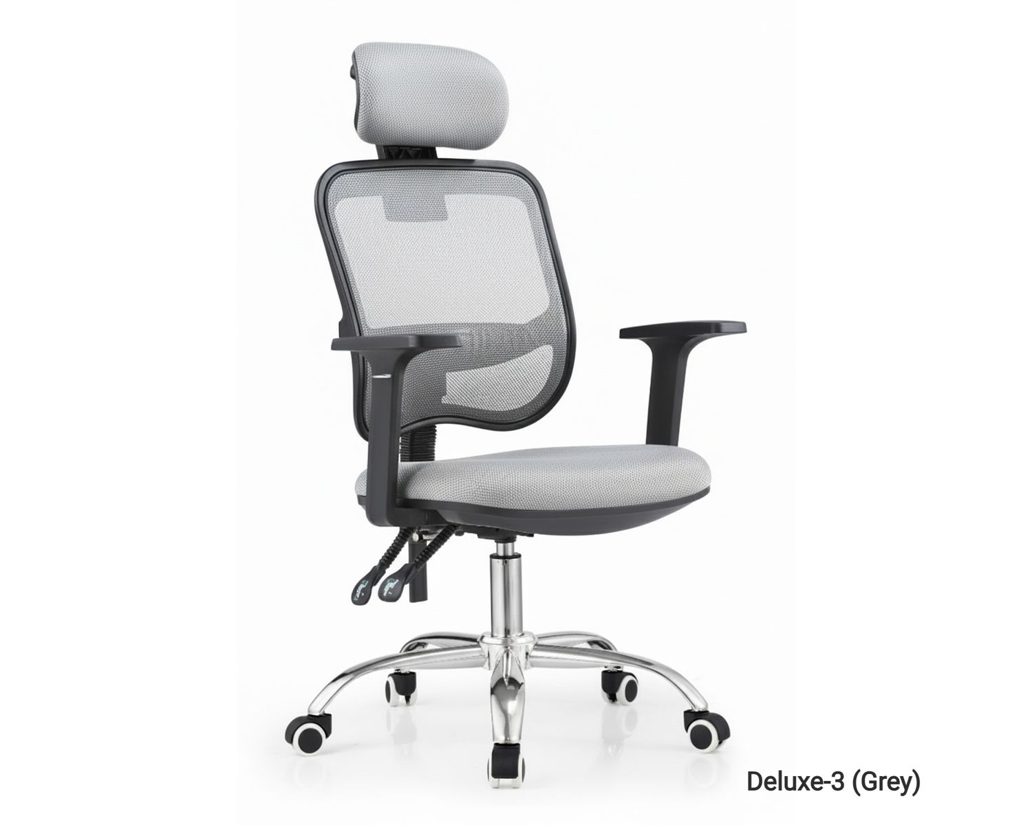 Ofix Deluxe-3 High Back Mesh Chair (Black, Grey), Color: Deluxe-3 (Grey)