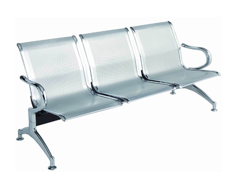 Ofix 3-Seater Airport Gang Chair (Silver)