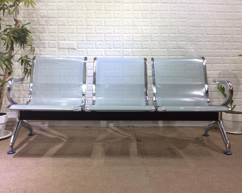 Ofix 3-Seater Airport Gang Chair (Silver)