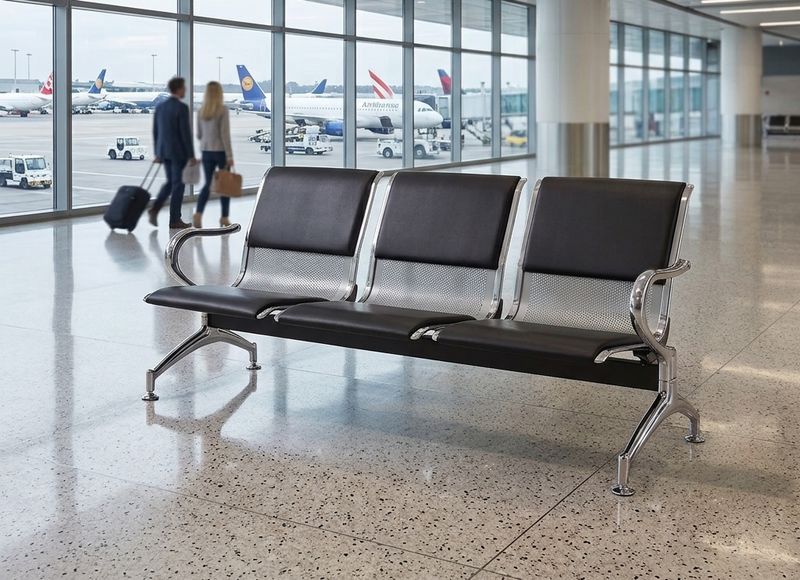 Ofix 3-Seater Airport Gang Chair (Silver)
