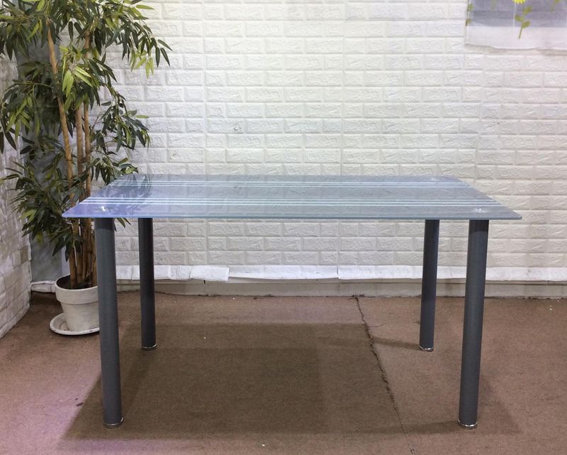 Ofix Amelia Dining Table (140*80) (Tempered Glass) (Grey, White)