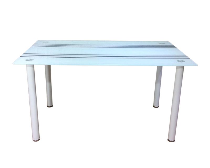 Ofix Amelia Dining Table (140*80) (Tempered Glass) (Grey, White)