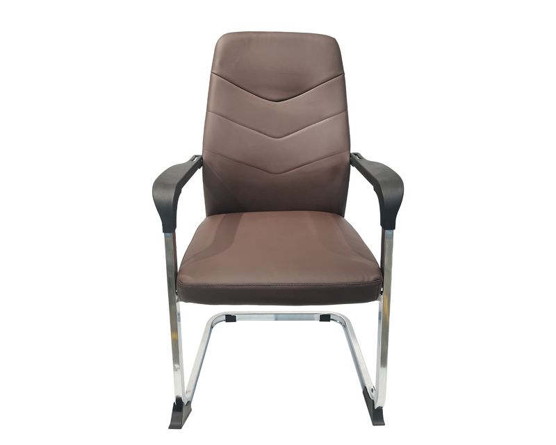 Ofix Premium D20 Waiting PU Leather Chair (Brown, Black)