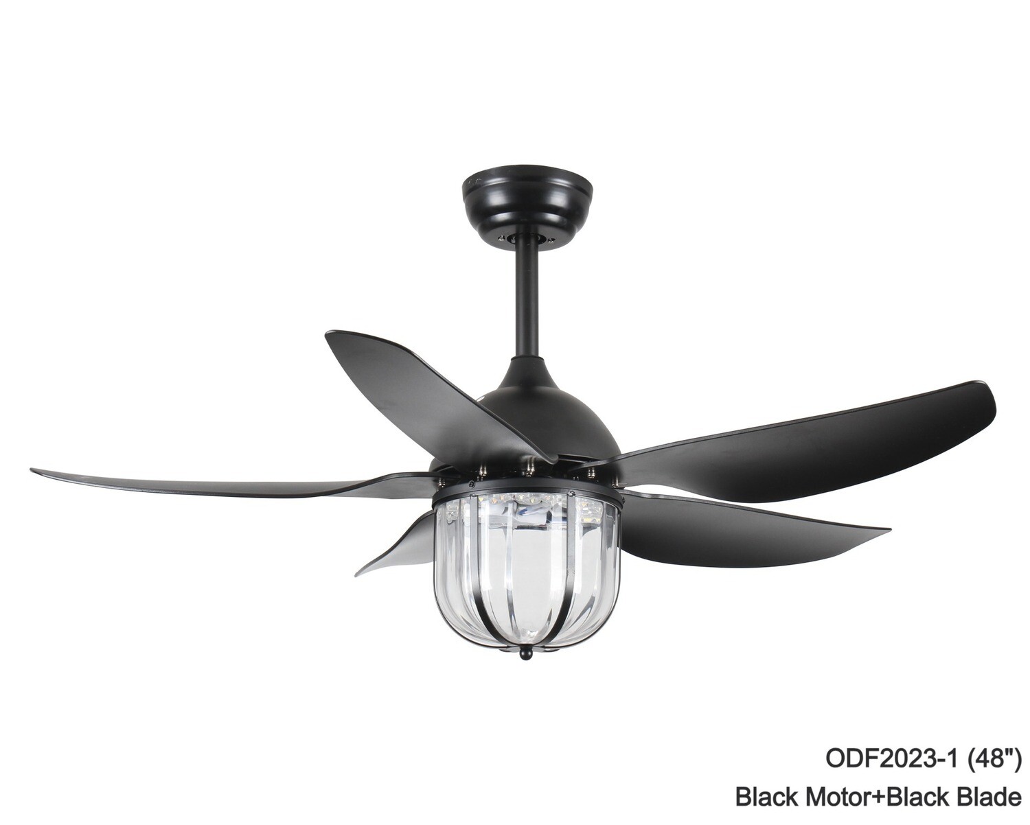 MYKE Ceiling Fan (Indoor &amp; Outdoor) (48") (Black)  (2 yrs Warranty), Model/ Color: ODF2023-1 (48") Black Motor+Black Blade