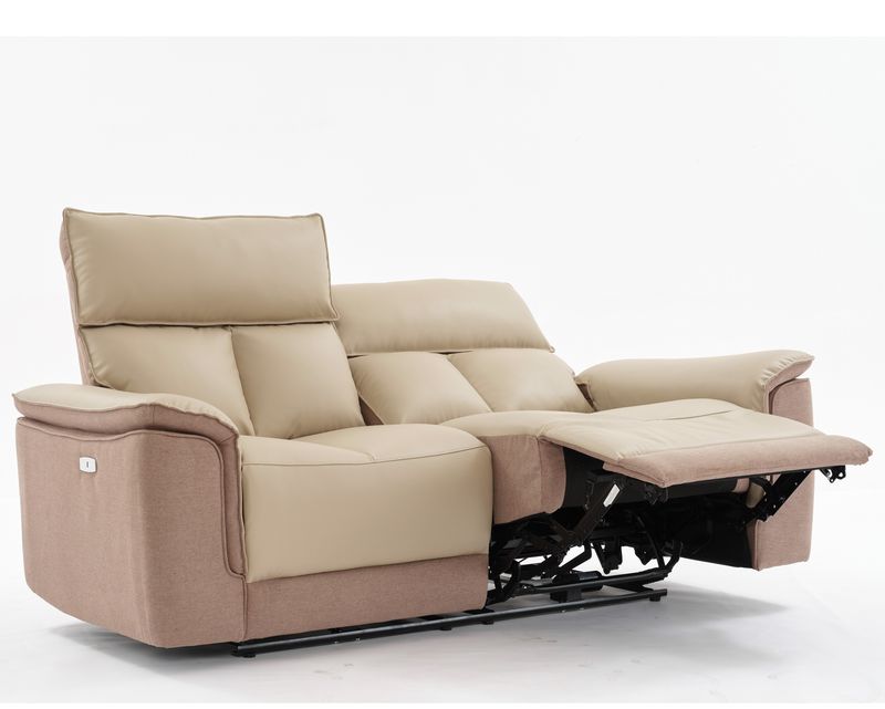 Flotti Freya Air Leather Love Seat (Manual / Power) Reclining Chair (Light Grey, Beige, Black, Dark Grey)