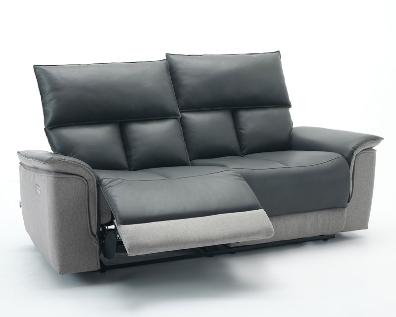 Flotti Freya Air Leather Love Seat (Manual / Power) Reclining Chair (Light Grey, Beige, Black, Dark Grey)