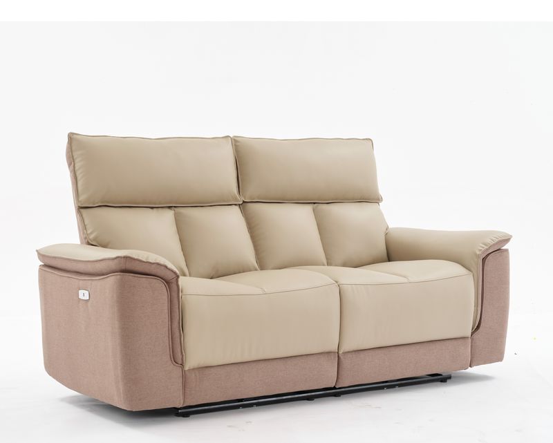 Flotti Freya Air Leather Love Seat (Manual / Power) Reclining Chair (Light Grey, Beige, Black, Dark Grey)