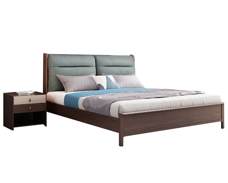 Flotti Mia Solid Thailand Rubberwood Bed Frame (Double) (Side Drawers Are Not Included)